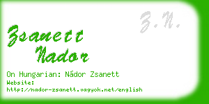 zsanett nador business card
